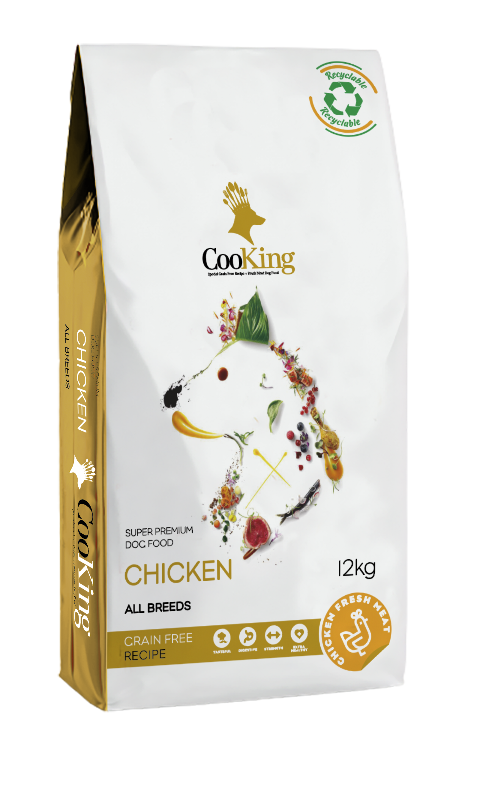 Alimento Cooking Perro Adulto Pollo 12 kg + Huesitos Biozoo Envueltos en Pollo 100 gr