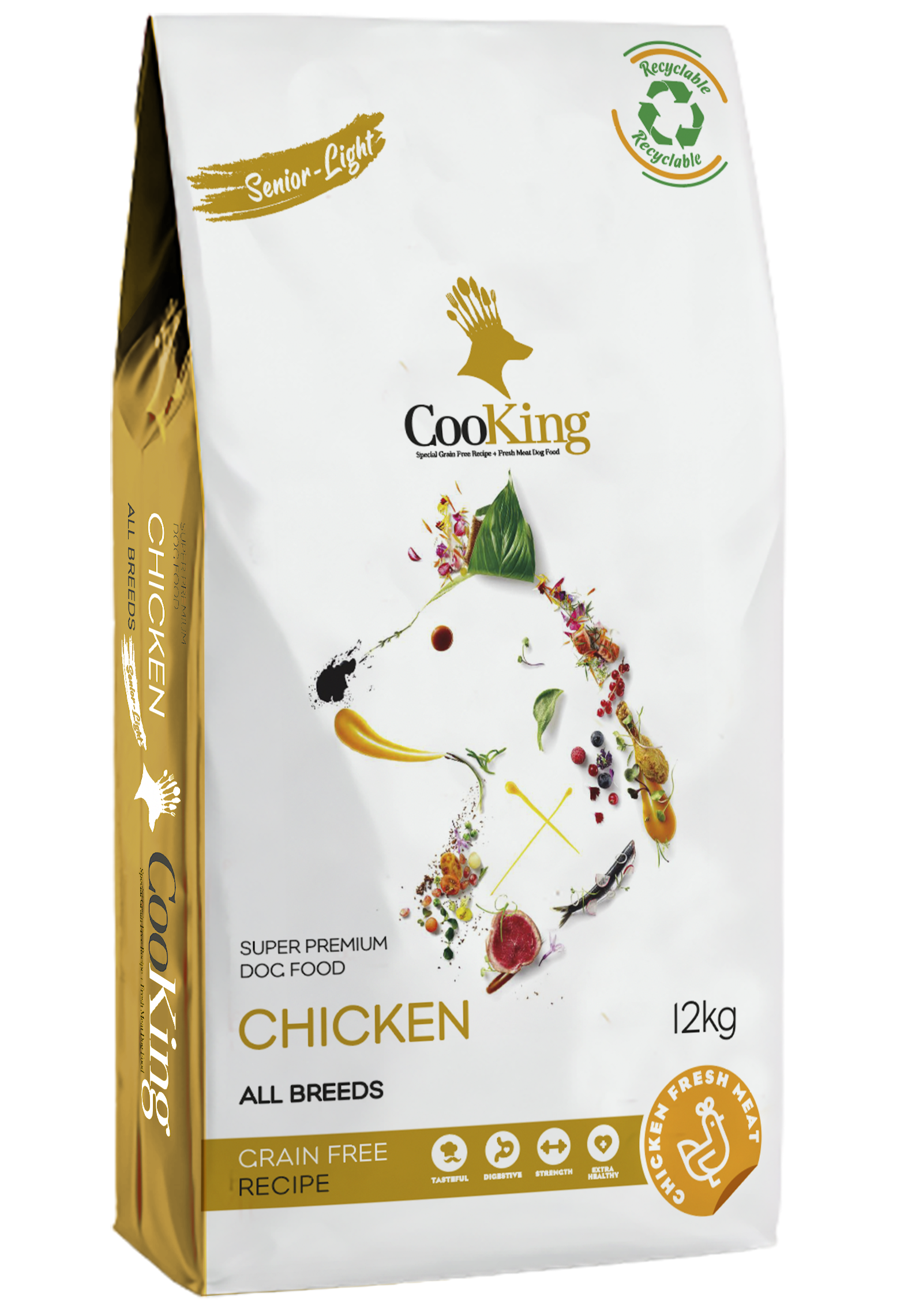 Cooking Perro Senior Light Chicken Grain Free 12 kg
