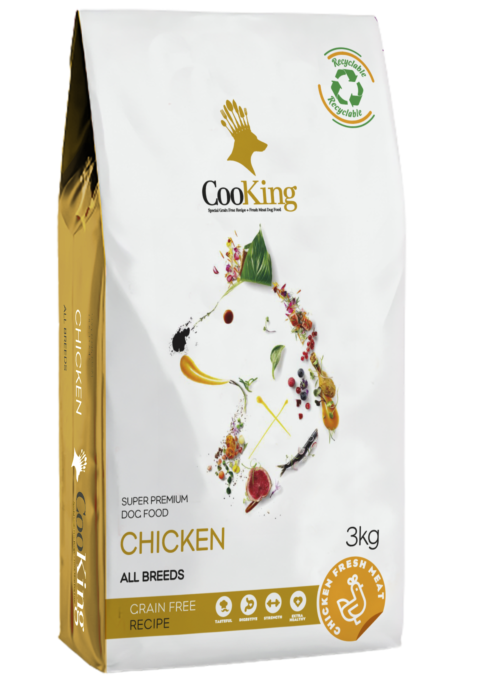 Cooking Perro Chicken All Breeds Grain Free 3 kg