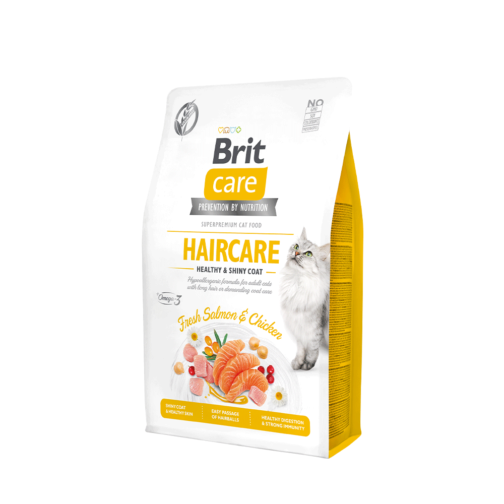 Brit Care Cat Haircare Healthy & Shiny Coat - Fresh Salmon & Chicken 7KG