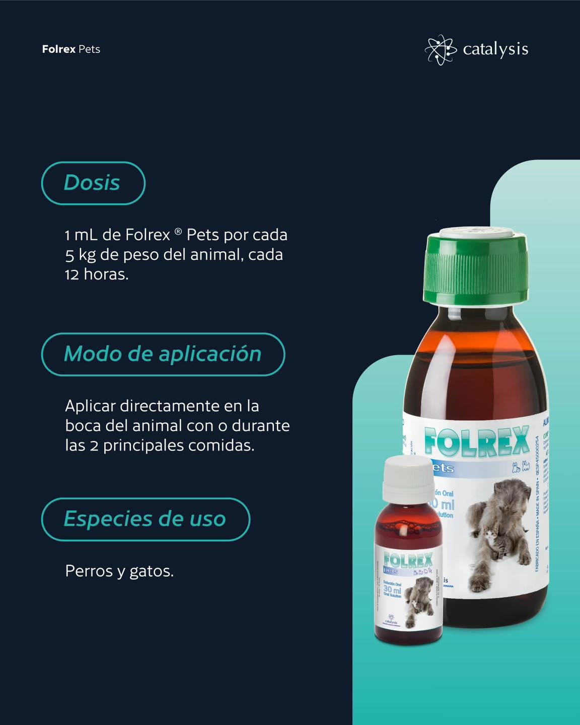 Folrex Pets Oral Frasco 150 ml | Suplemento Articular Perros y Gatos