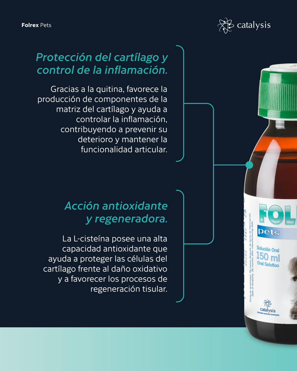 Folrex Pets Oral Frasco 150 ml | Suplemento Articular Perros y Gatos