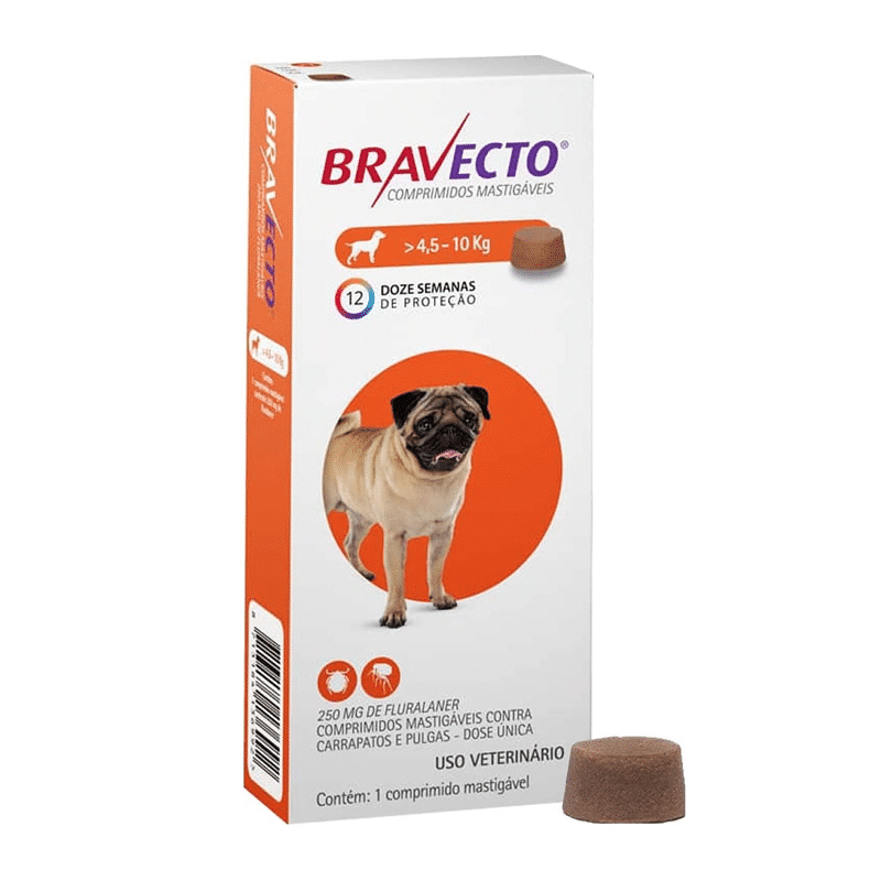 Bravecto Perro de 4.5 a 10 kg 250 mg Masticable