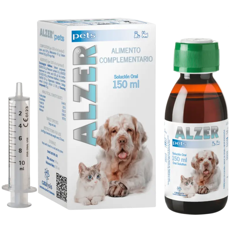 Alzer Pets Oral 150 ml | Suplemento Trastornos Seniles Perros y Gatos