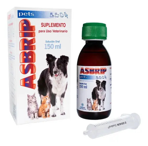 Asbrip Pets Oral 150 ml | Suplemento Respiratorio y Tos Perros y Gatos