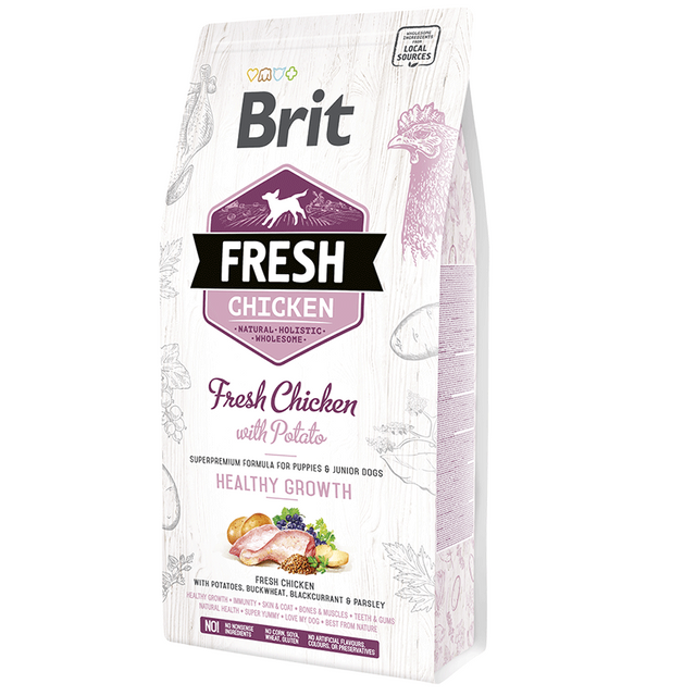 Brit Fresh Chicken with Potato Cachorro 12 kg - Guatita Pet