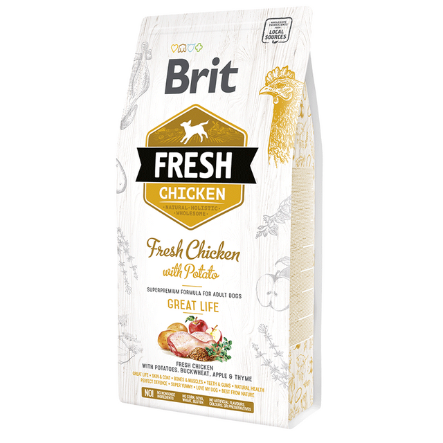 Brit Fresh Chicken with Potato Adulto 2.5 kg - Guatita Pet