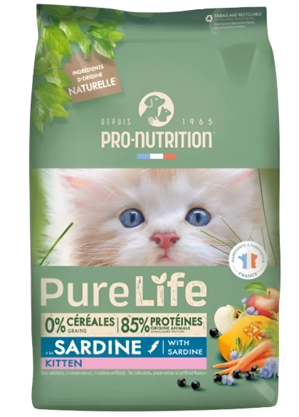 Pro-nutrition Pure Life Gatito Sabor Sardina 8 kg