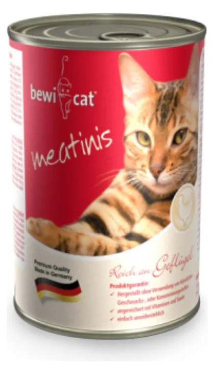 Lata BewiCat Meatinis Rico en Ave 400 gr