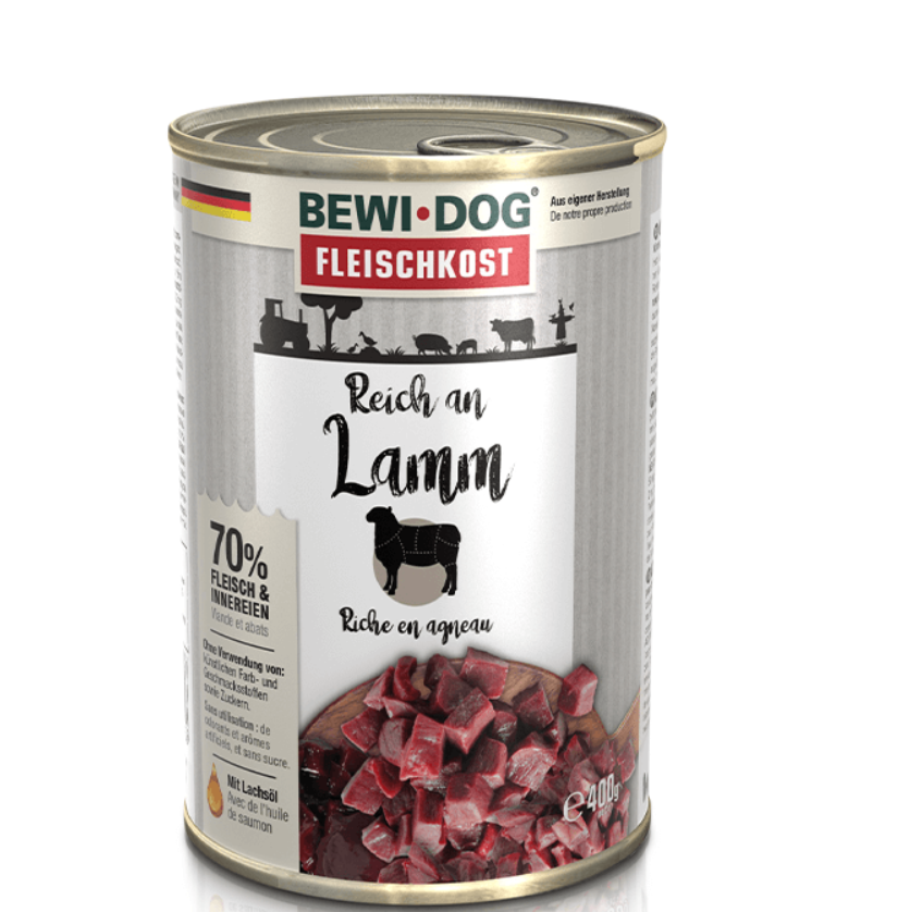 Lata  BewiDog Rico en Cordero 400 gr