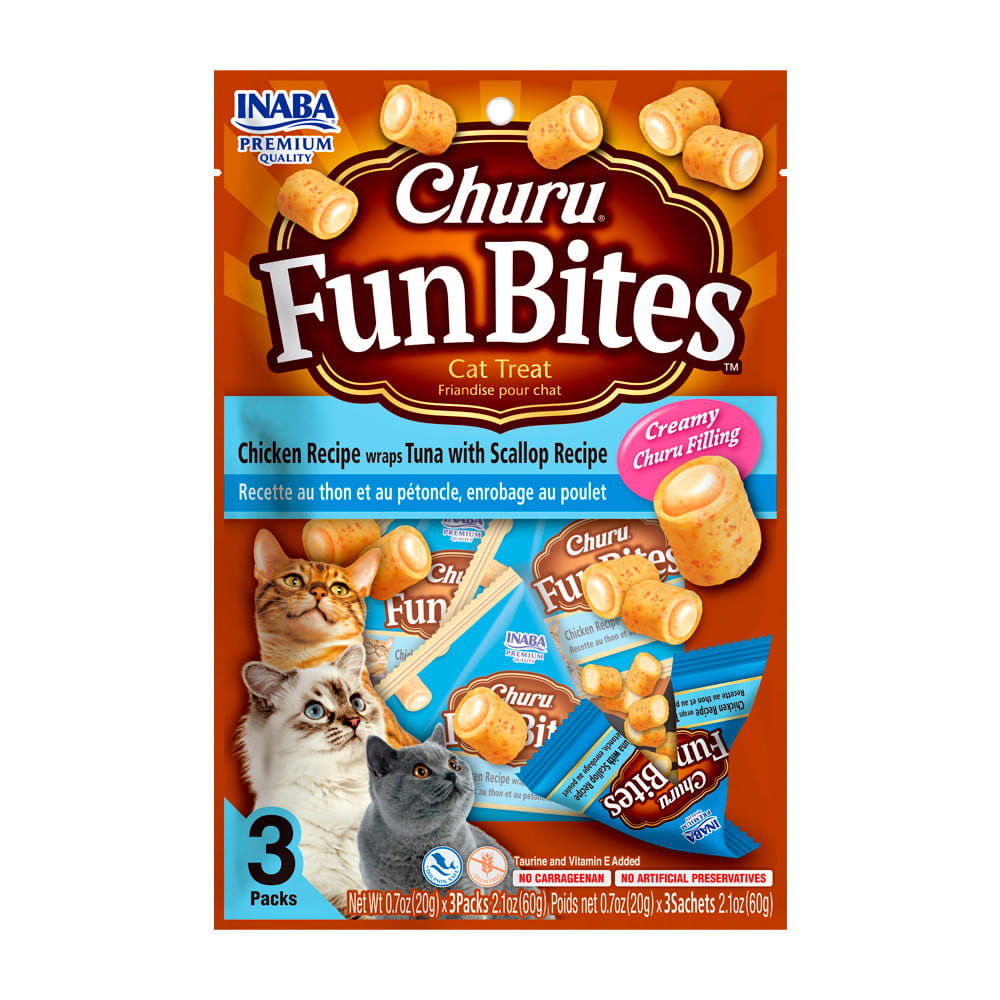 Churu Fun Bites Sabor Pollo con Atún y Ostión 60 gr