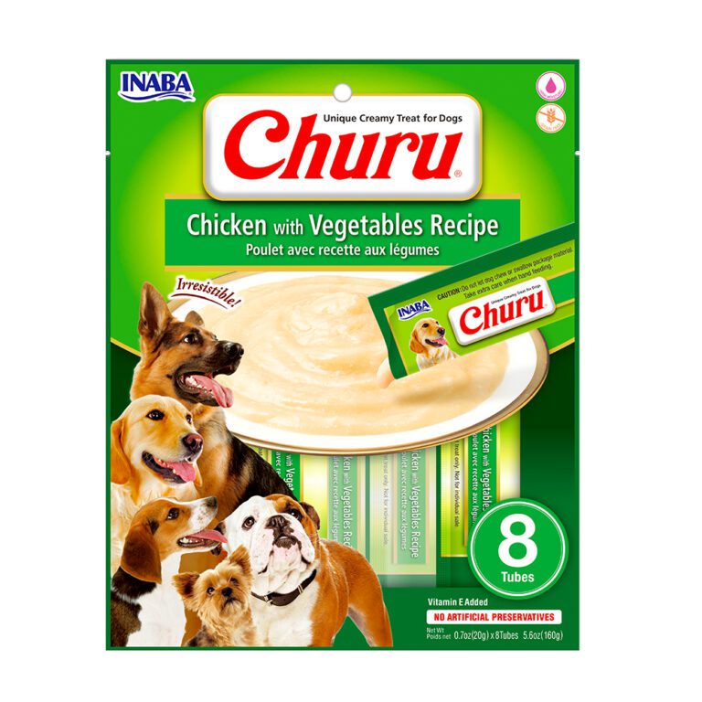 Dog Churu de pollo con vegetales 8und