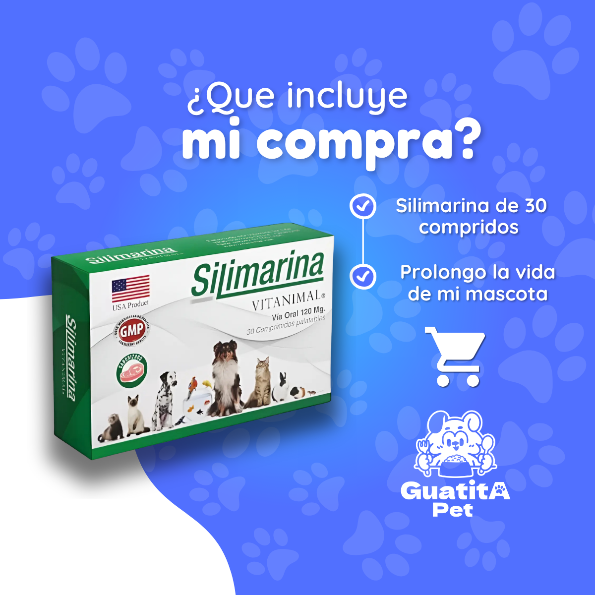 Silimarina Vitanimal 30 Comprimidos | Suplemento Hepático Perros y Gatos