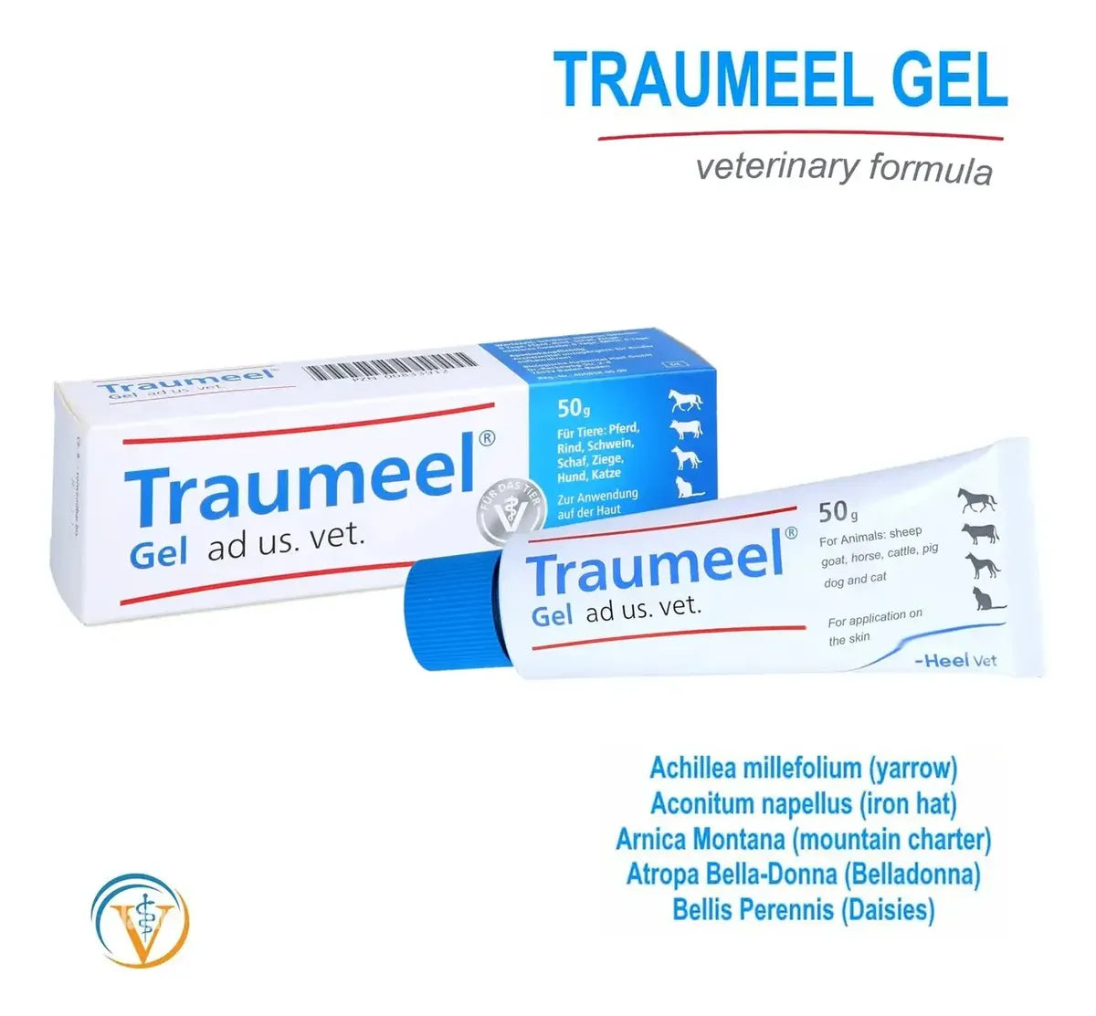 Gel Natural Traumeel 50g Para Perros y Gatos | Antiinflamatorio Hinchazón Dolor