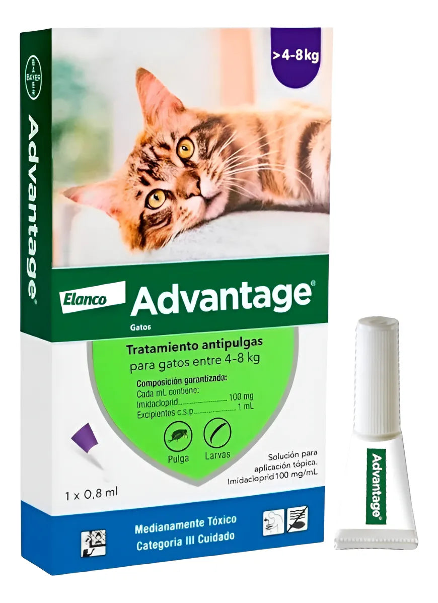 Advantage Gatos desde 4 a 8 kg Pipeta 0.8 ml