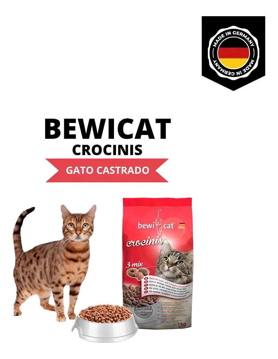 BewiCat Crocinis 3 Mix (Pollo, Pavo, Pescado) 5 kg