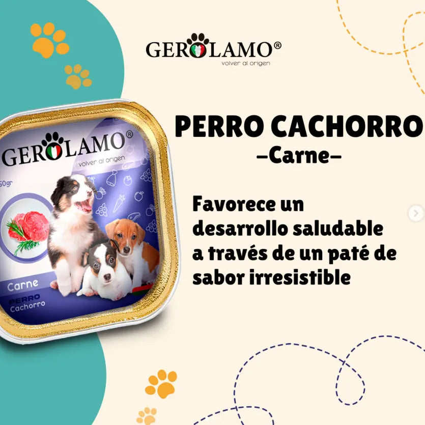Paté Gerolamo Sabor Carne para Cachorros 300 gr