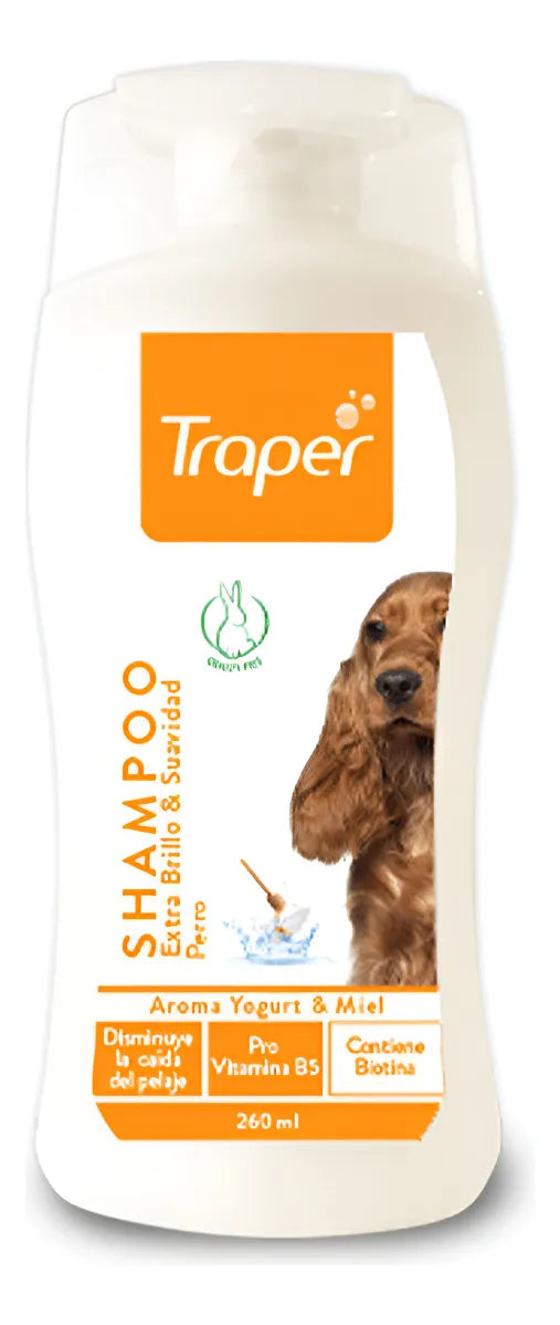 Traper Shampoo Extra Brillo Y Suavidad Aroma Yoghurt Y Miel 260 ml
