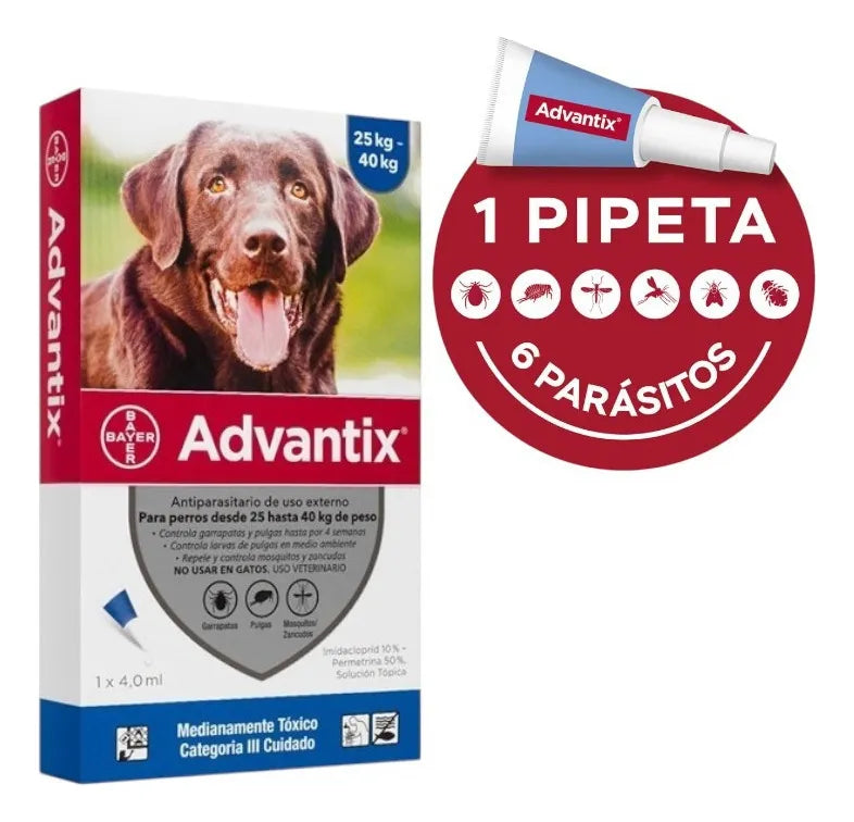 Advantix Perros desde 25 hasta 40 kg Pipeta 4 ml