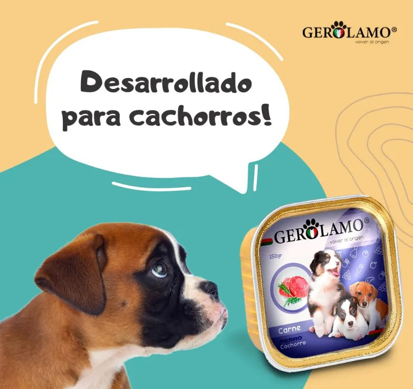 Paté Gerolamo Sabor Carne para Cachorros 300 gr