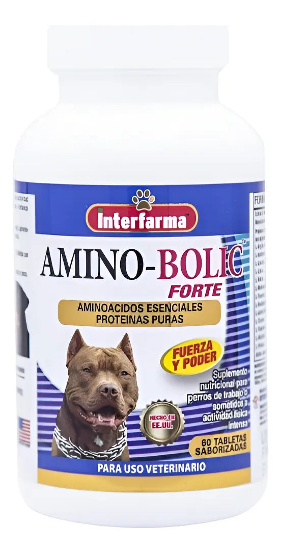 Aminobolic 60 Comprimidos | Aminoácidos Perros Y Gatos Energía Y Recuperación