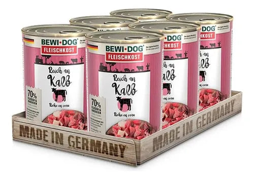 6 Latas BewiDog Rico en Ternera 400 gr