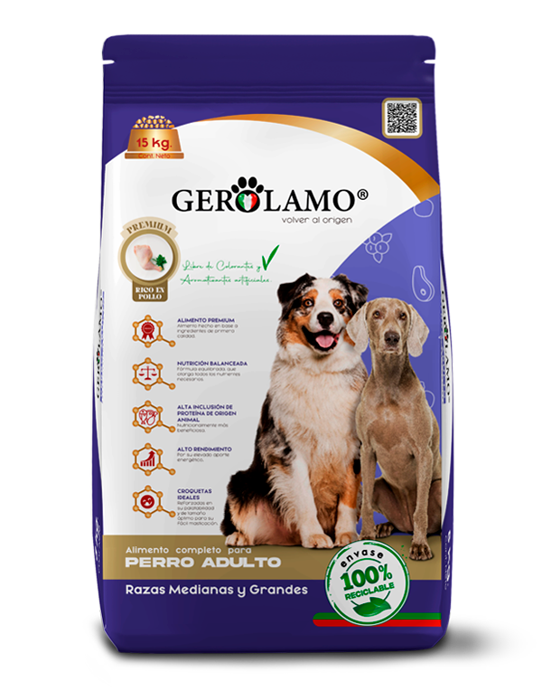 Gerolamo Perro Adulto Razas Medianas y Grandes 15 kg