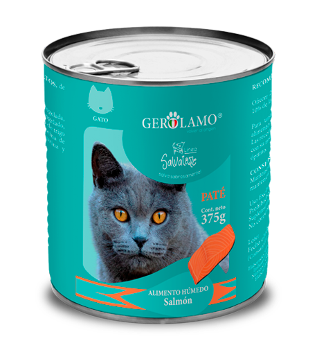 Gerolamo Salvatore Paté para Gatos Adultos Salmón 375gr