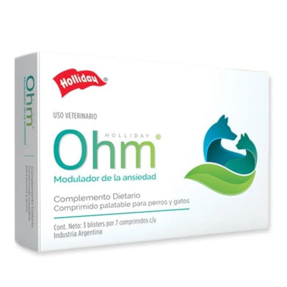 Holliday OHM 21 Comprimidos Modulador de Ansiedad Perros Gatos