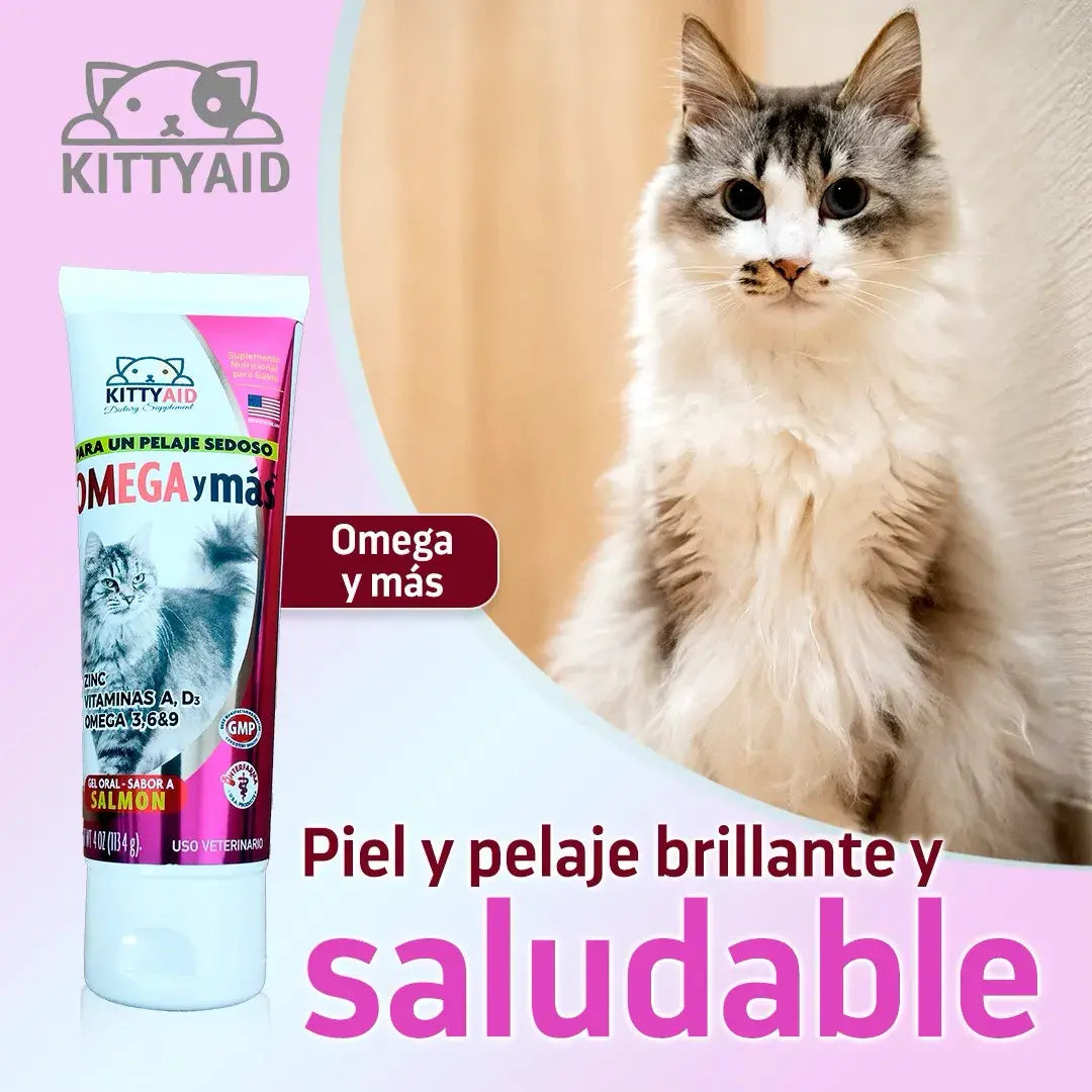 Kitty Aid Omega y Más 113.5 gr | Suplemento Gatos Pelaje Y Salud