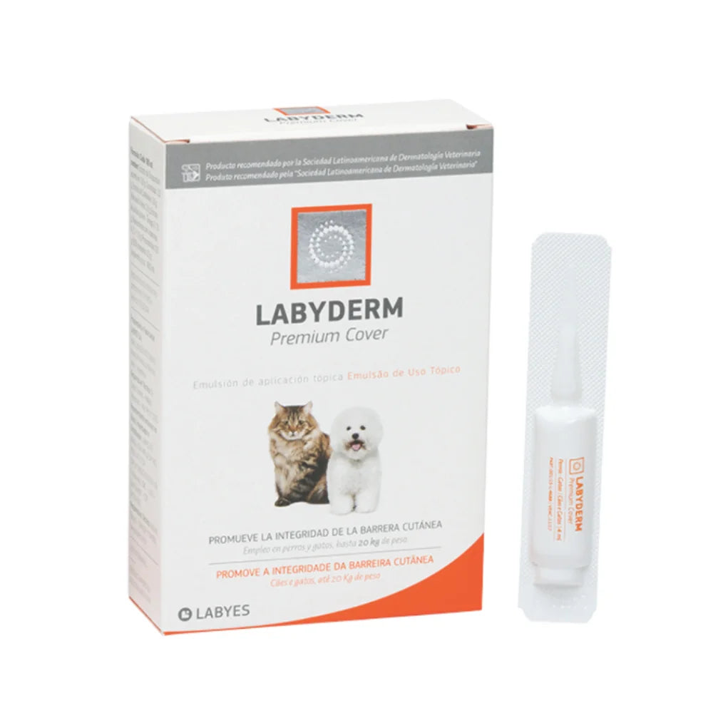 Labyderm Premium Cover 2 ml | Reparador Piel Cutaneo Perro Y Gato Hasta 20 kg