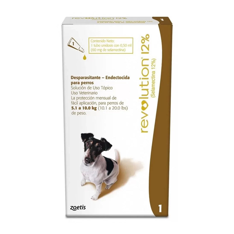 Revolution 12% Perros de 5.1 a 10 kg Pipeta 0.5 ml