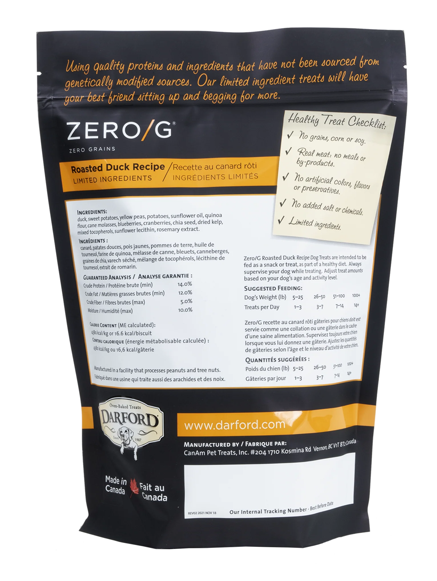 Darford Zero/G Roasted Duck 170 gr