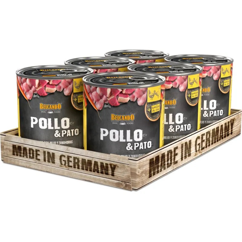 6 Latas Belcando Sabor Pollo con Pato Mijo y Zanahorias 400 gr c/u