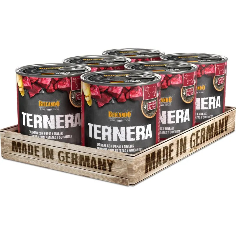 6 Latas Belcando Sabor Ternera con Papas y Arvejas 800 gr c/u