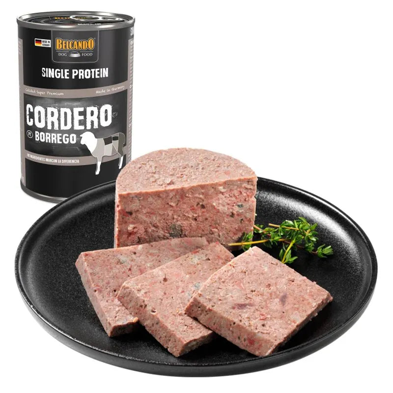 Pack 6 Latas Belcando Single Protein Cordero 400 gr | Alimento Húmedo Premium Perros