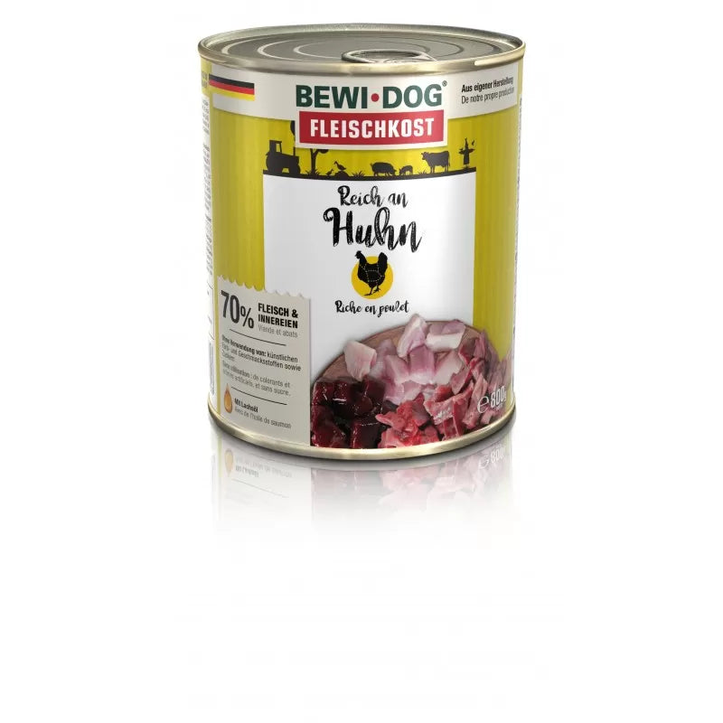 Lata BewiDog Rico en Pollo 800 gr