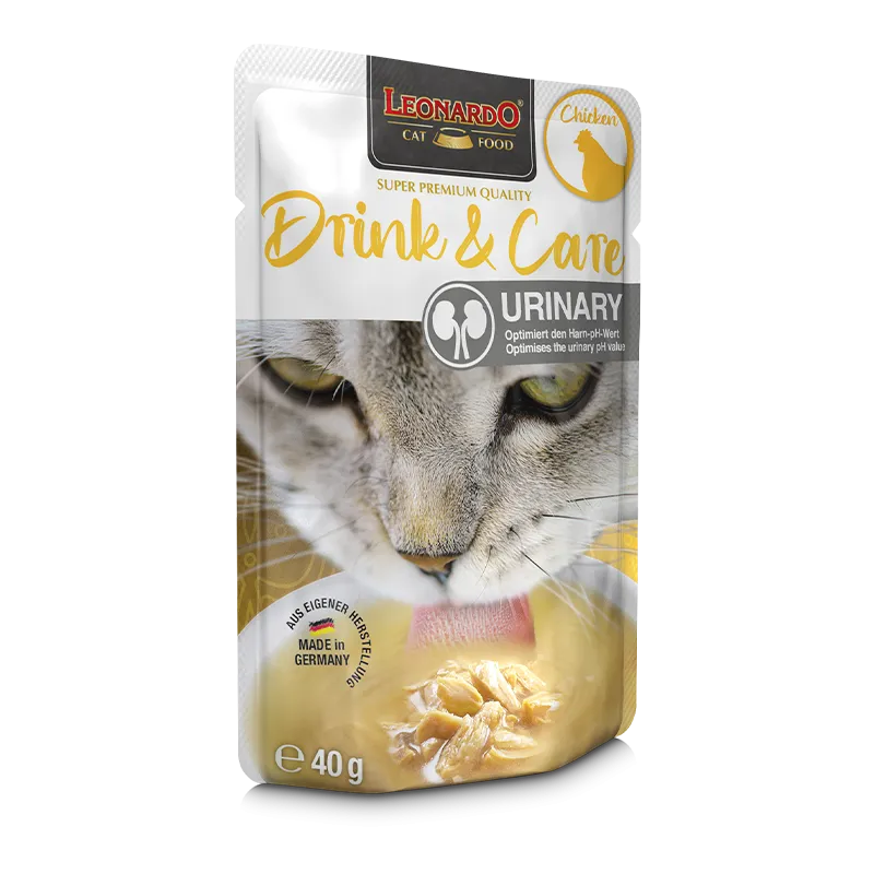 20 Sobres Leonardo Drink & Care Urinary 40 gr c/u | Hidratación Gatos