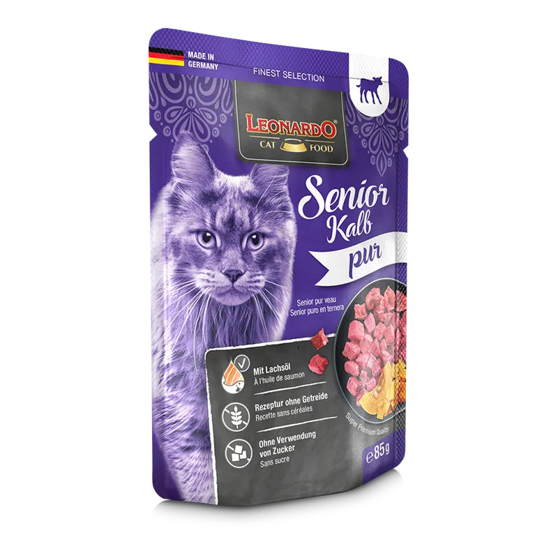 Sobre Leonardo Gato Senior Puro en Ternera 85 gr
