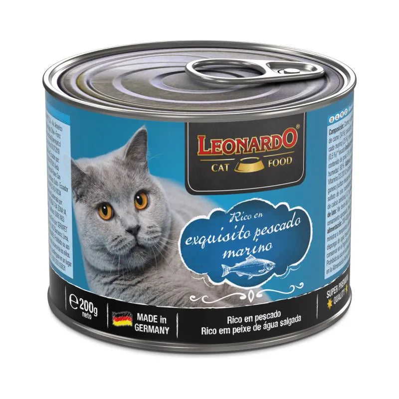 Lata Leonardo Quality  Selection para Gato  Sabor Pescado 200 gr