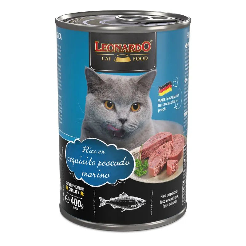 Lata Leonardo Quality  Selection para Gato  Sabor Pescado 400 gr