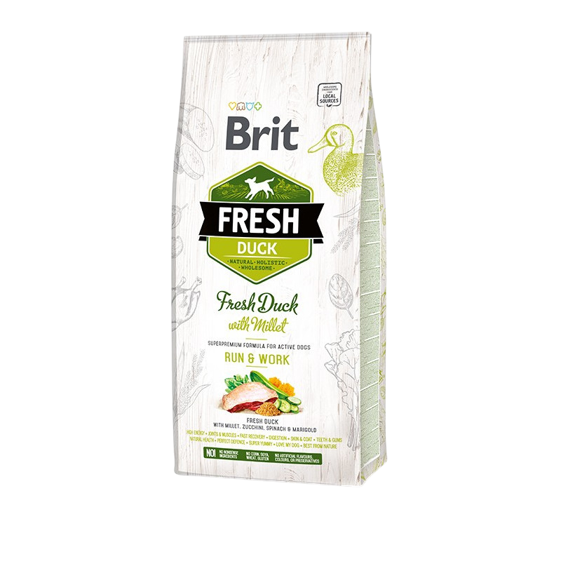 Brit Fresh Duck with Millet Active Run & Work 12 kg