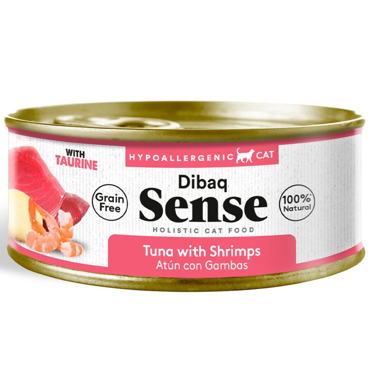 Alimento Húmedo Dibaq Sense Gato Sabor Atún y Camarón 70 gr - Guatita Pet