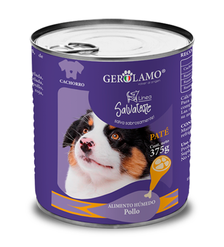 Gerolamo Salvatore Paté para Cachorro de Pollo 375gr