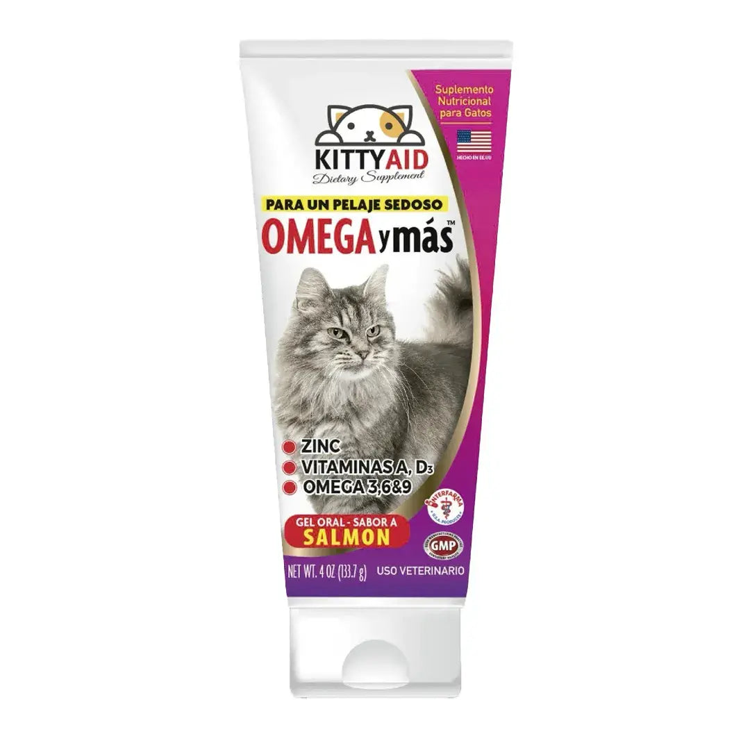 Kitty Aid Omega y Más 113.5 gr | Suplemento Gatos Pelaje Y Salud