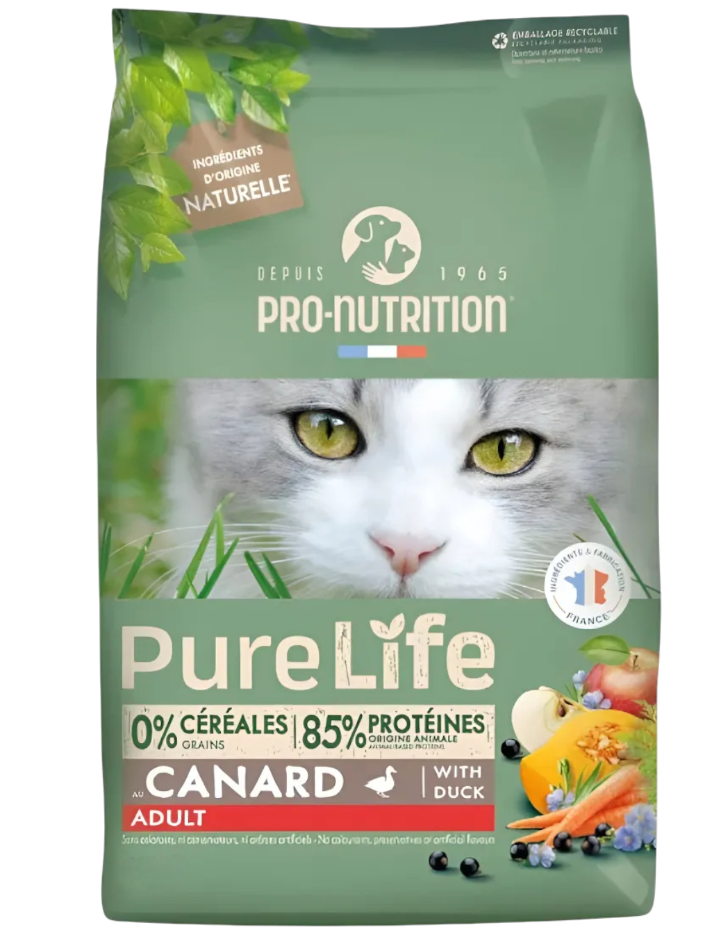 Pro-nutrition Pure Life Gato Adulto Sabor Pato 8 kg