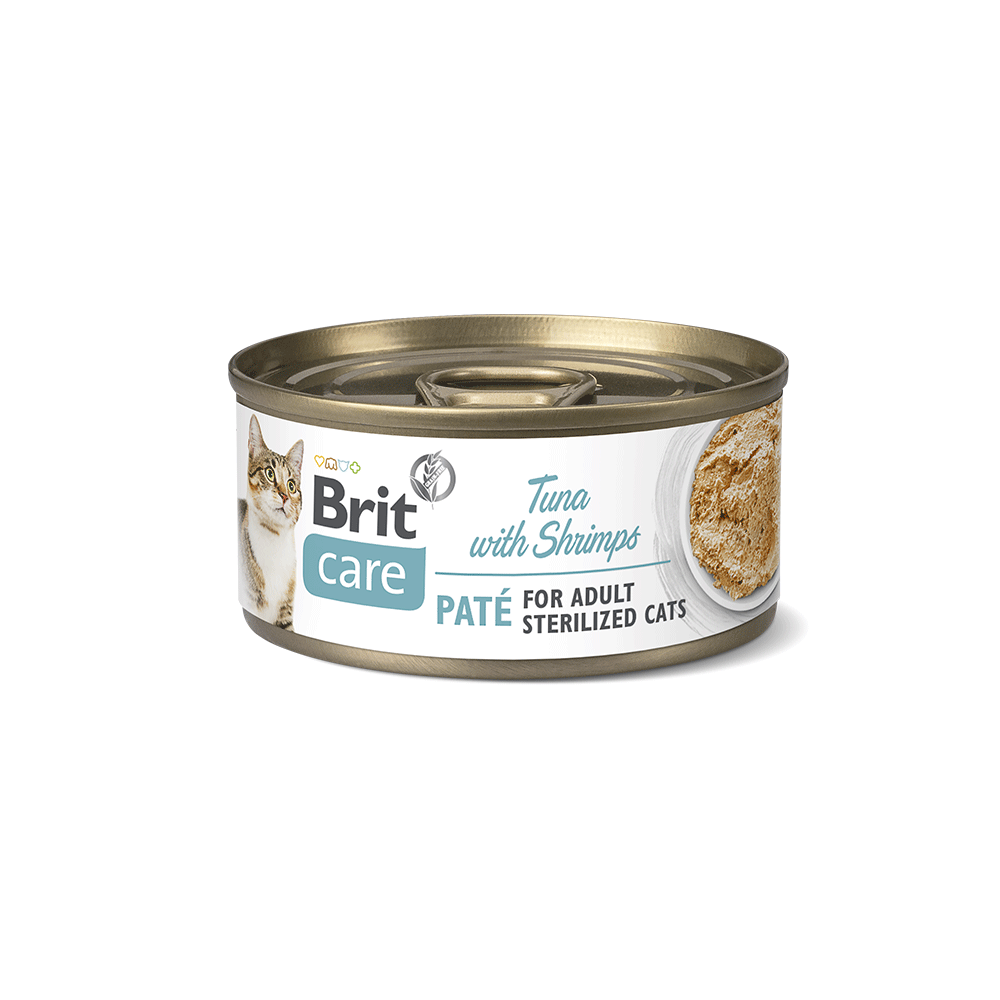 Brit Care Cat Sterilized - Tuna Pate with Shrimps