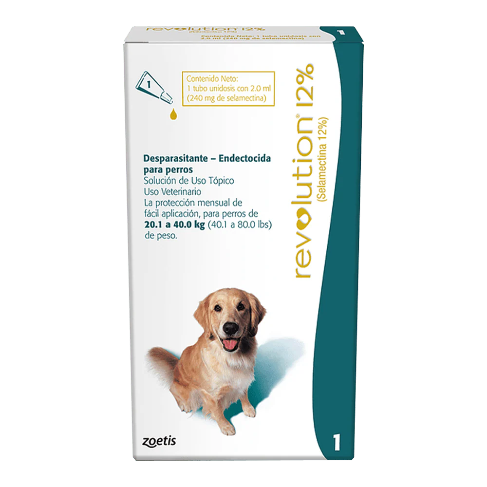 Revolution 12% Perros de 20.1 a 40 kg Pipeta 2 ml